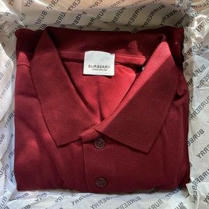 Burberry Maroon Men’s polo size M